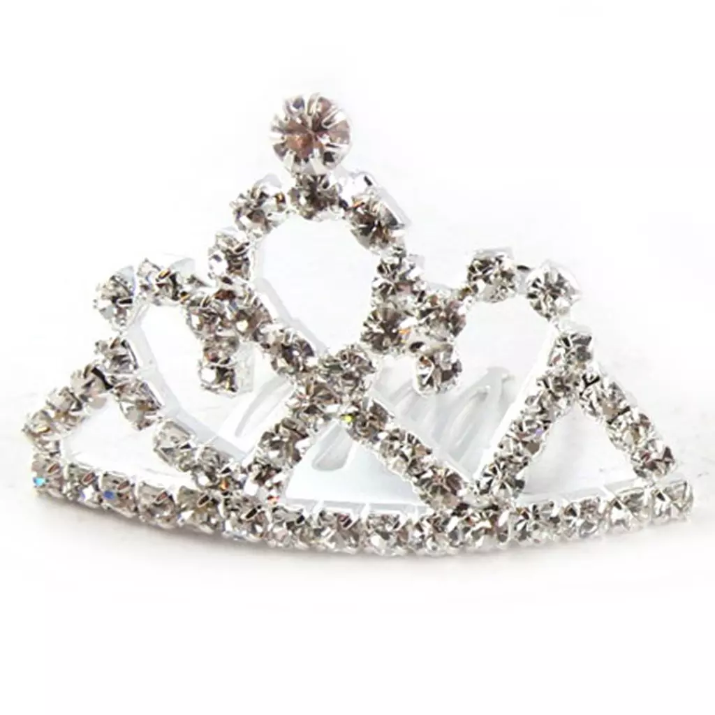 les trésors de lily Mini diadèmes peignes 'Sissi' Blanc 45x30 mm [R6995]