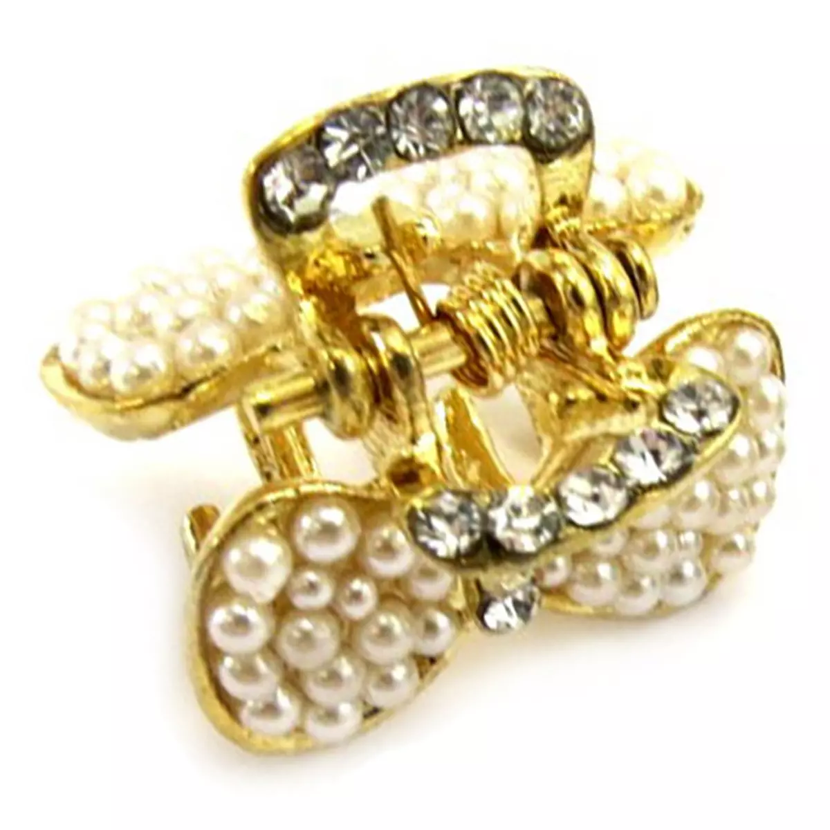 Les Trésors De Lily Mini Pince Créateur 'Scarlett' Ivoire Doré 2x2 Cm [R6716]