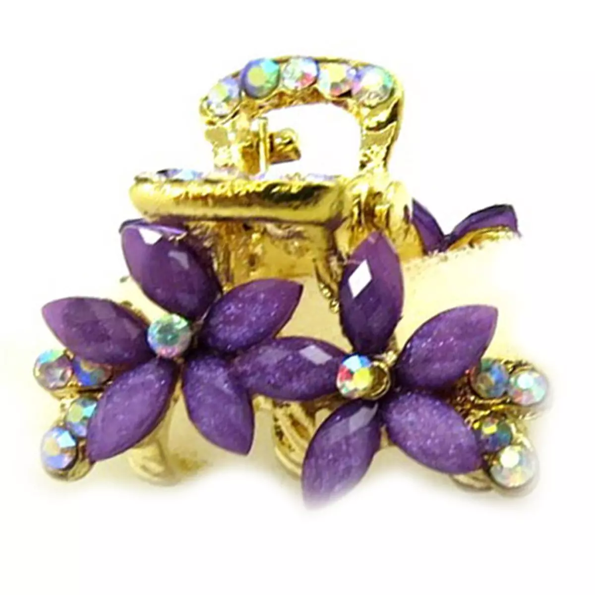 Les Trésors De Lily Mini Pince Créateur 'Scarlett' Violet Doré 25x20 Mm [R6717]