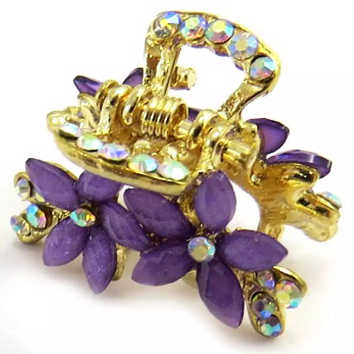 Les Trésors De Lily Mini Pince Créateur 'Scarlett' Violet Doré 25x20 Mm [R6717]