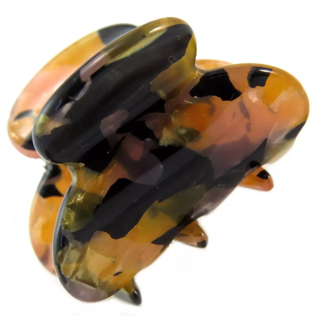 les trésors de lily Mini pince créateur 'Sissi' ambre noir 30x20 mm [P6073]