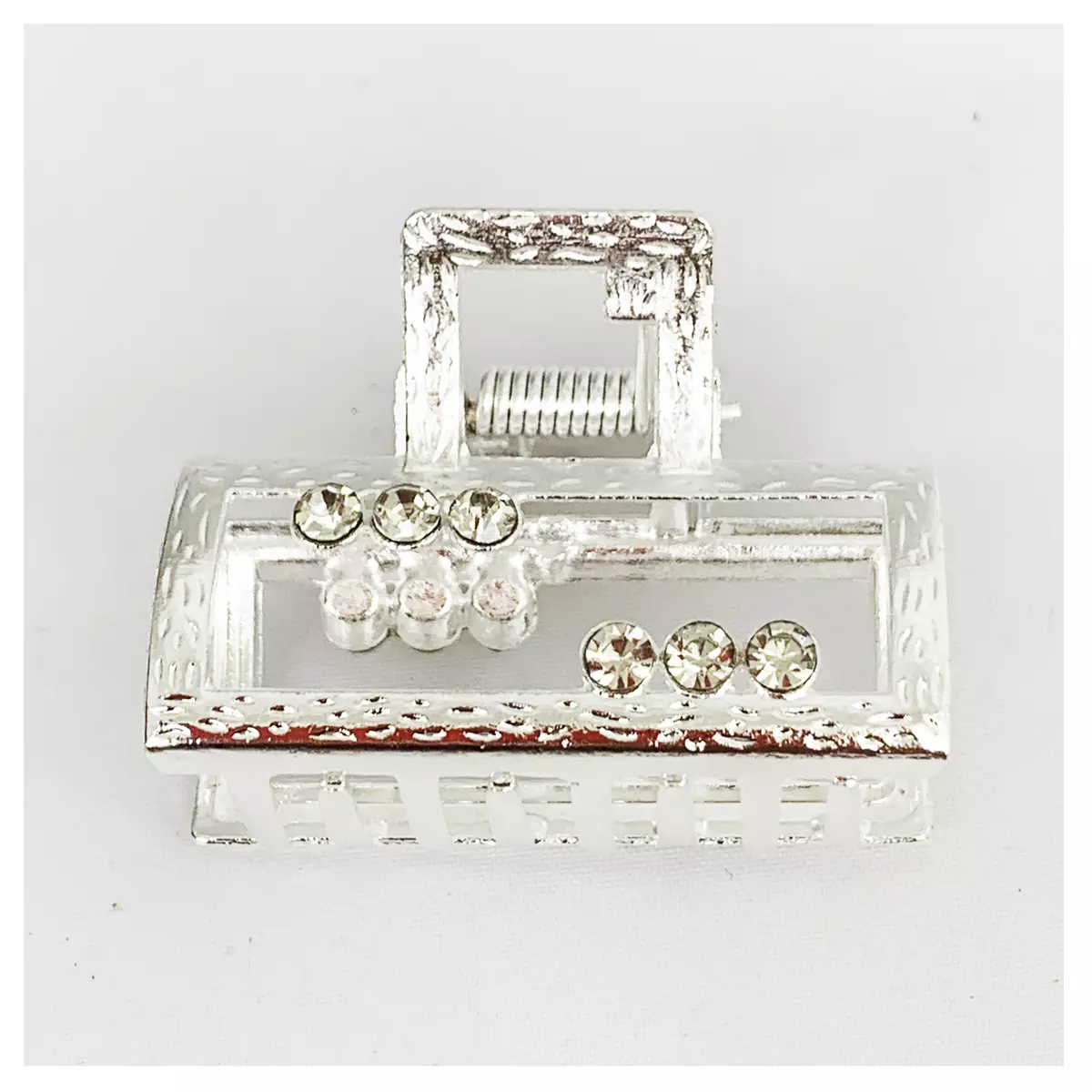 les trésors de lily Mini pince créateur 'Sissi' argenté 40x28 mm [R7284]