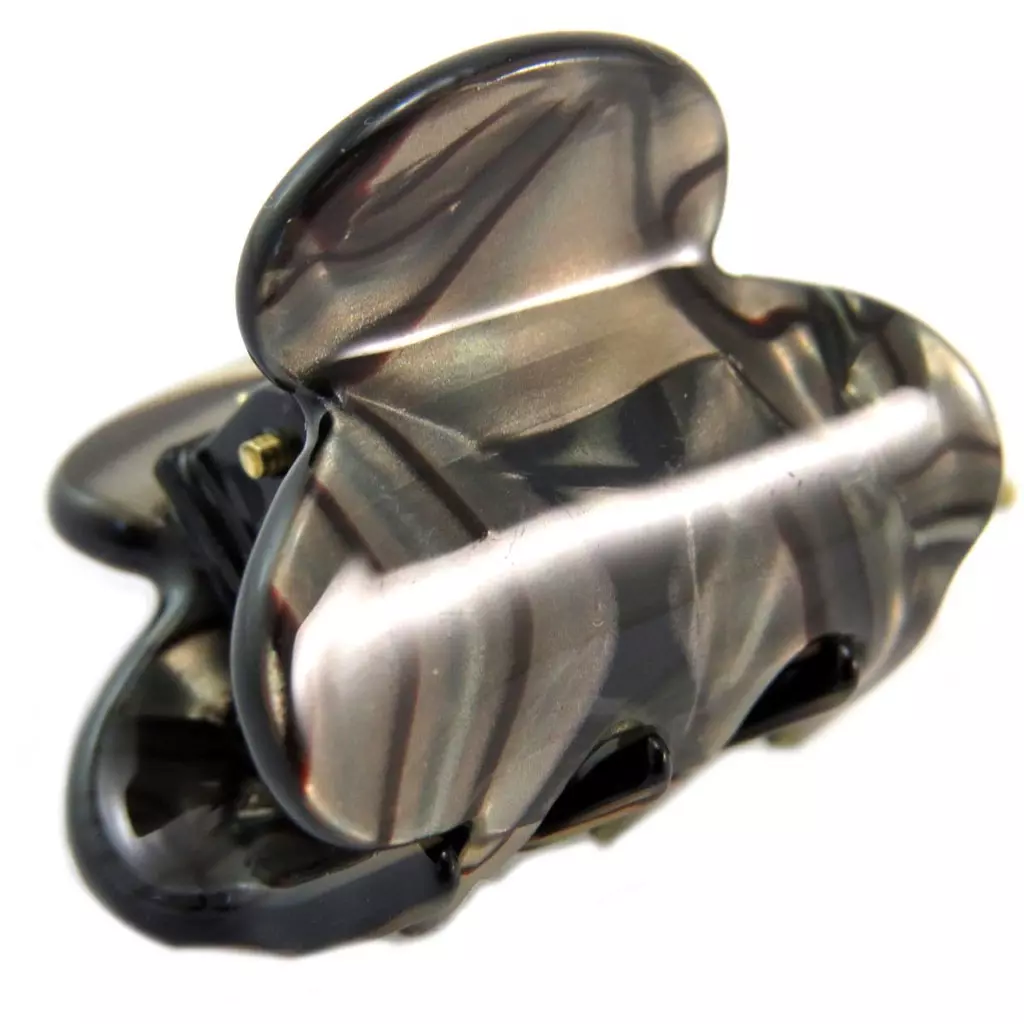 les trésors de lily Mini pince créateur 'Sissi' gris taupe 30x20 mm [P6071]