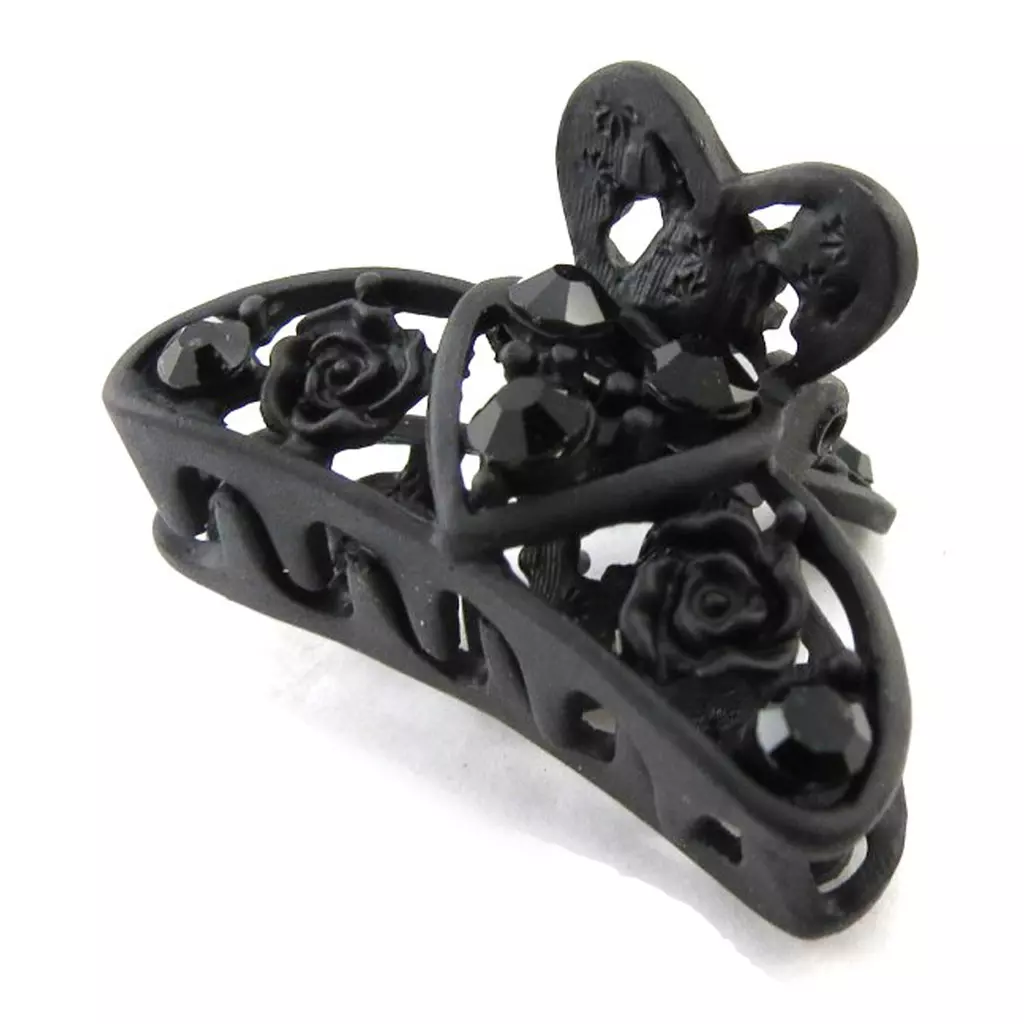 Les Trésors De Lily Mini Pince Créateur 'Sissi' Noir 30x18 Mm [J1710]