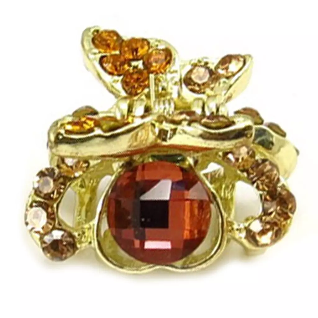 Les Trésors De Lily Mini Pince Créateur 'Sissi' Rose Doré (papillon) 30x30x18 Mm [R5332]