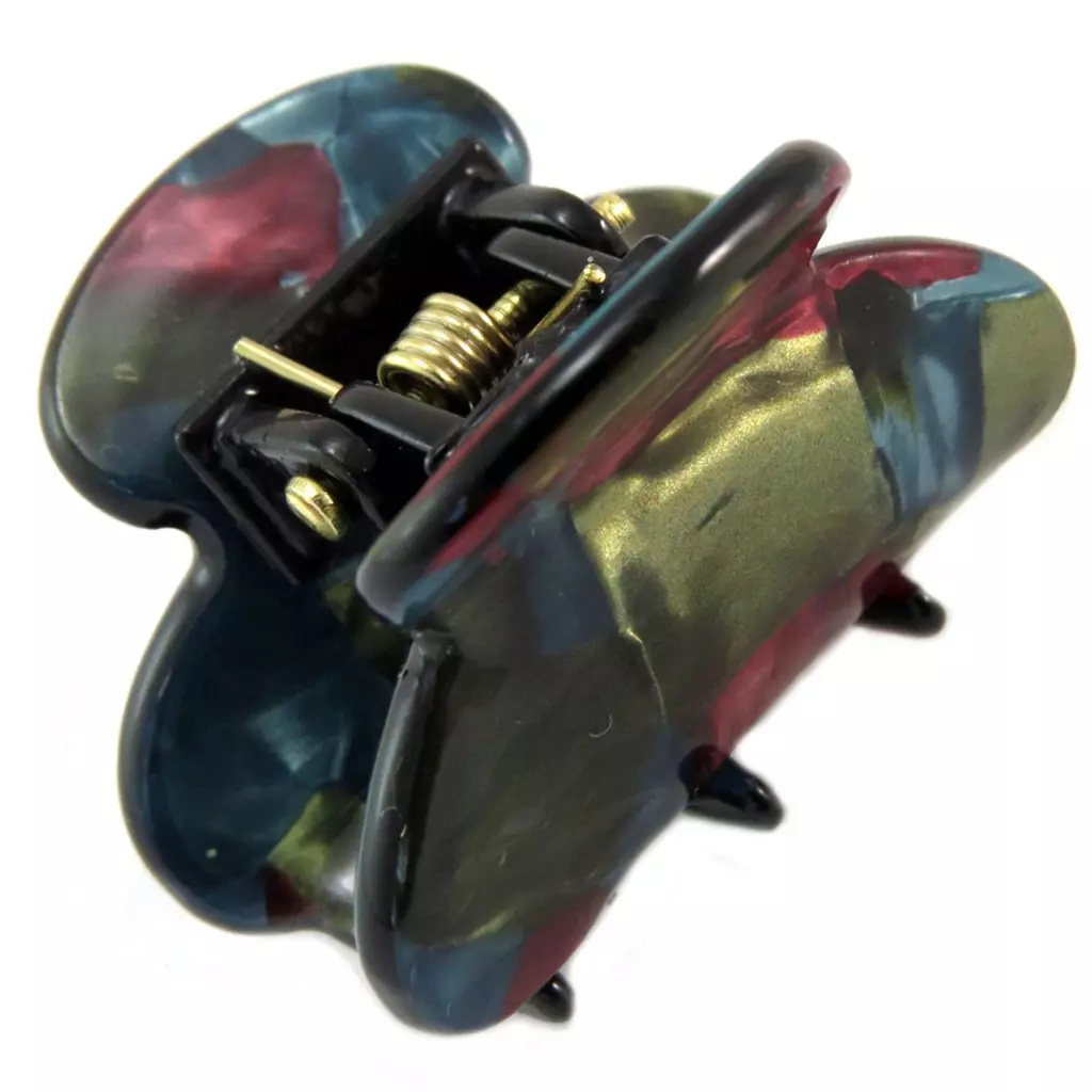 Les Trésors De Lily Mini Pince Créateur 'Sissi' Vert Rose Bleu 30x20 Mm [P6075]