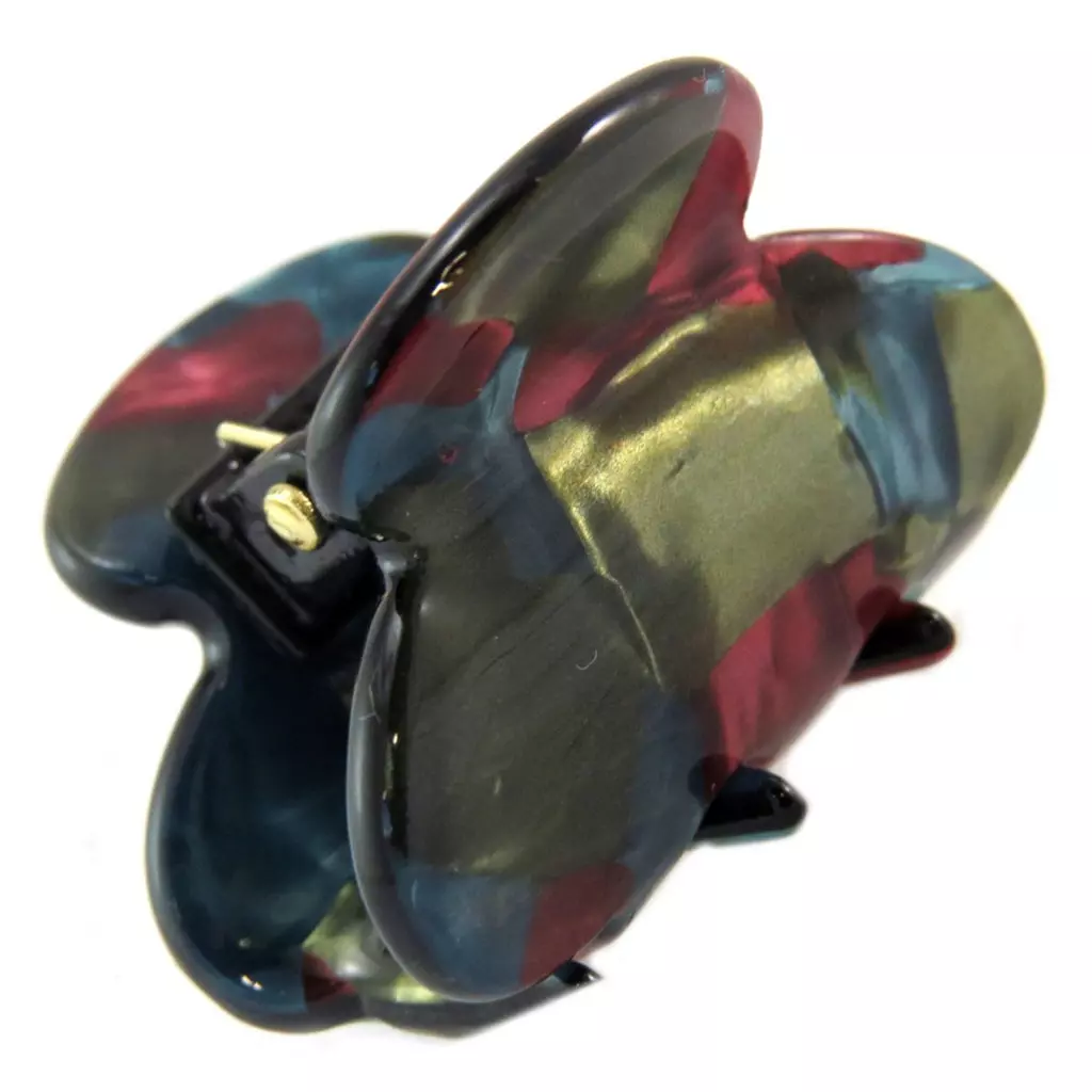 les trésors de lily Mini pince créateur 'Sissi' vert rose bleu 30x20 mm [P6075]