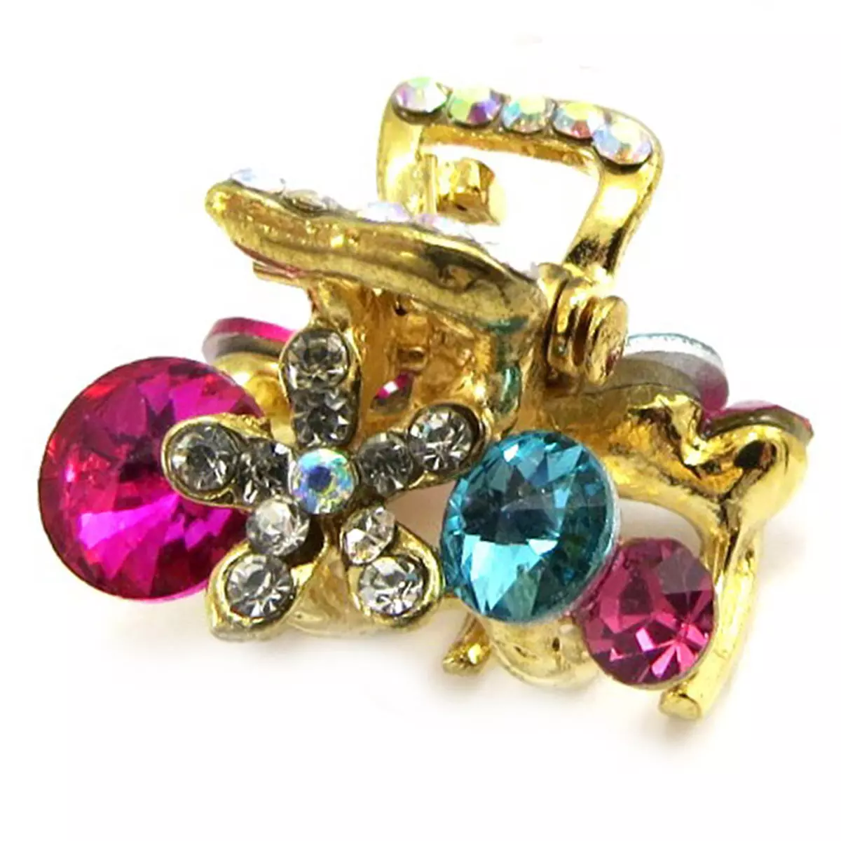 les trésors de lily Mini pince 'Scarlett' tutti frutti 25x20 mm [R6711]