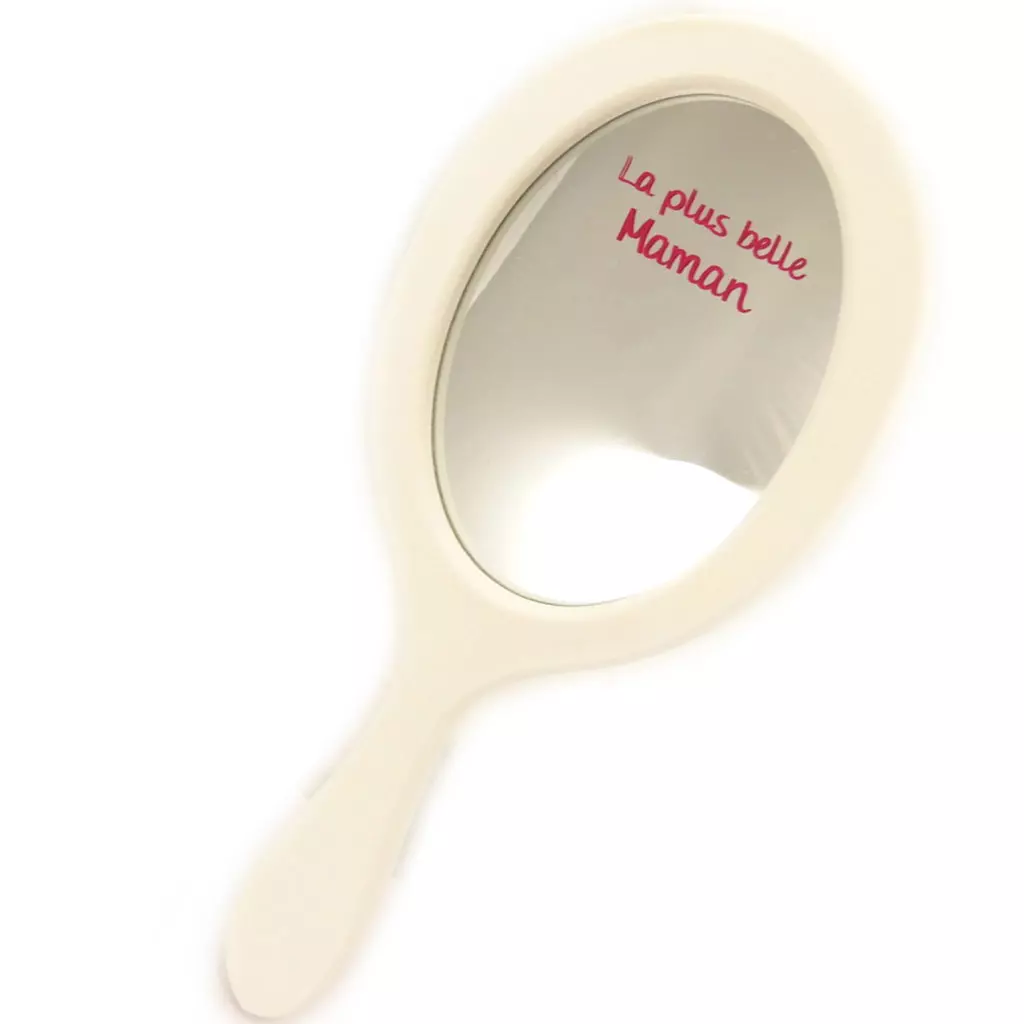 Les Trésors De Lily Miroir Bois 'La Plus Belle Maman' Ivoire 32x13 Cm [L4893]
