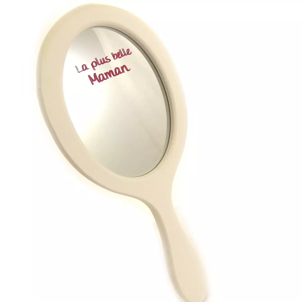 Les Trésors De Lily Miroir Bois 'La Plus Belle Maman' Ivoire 32x13 Cm [L4893]