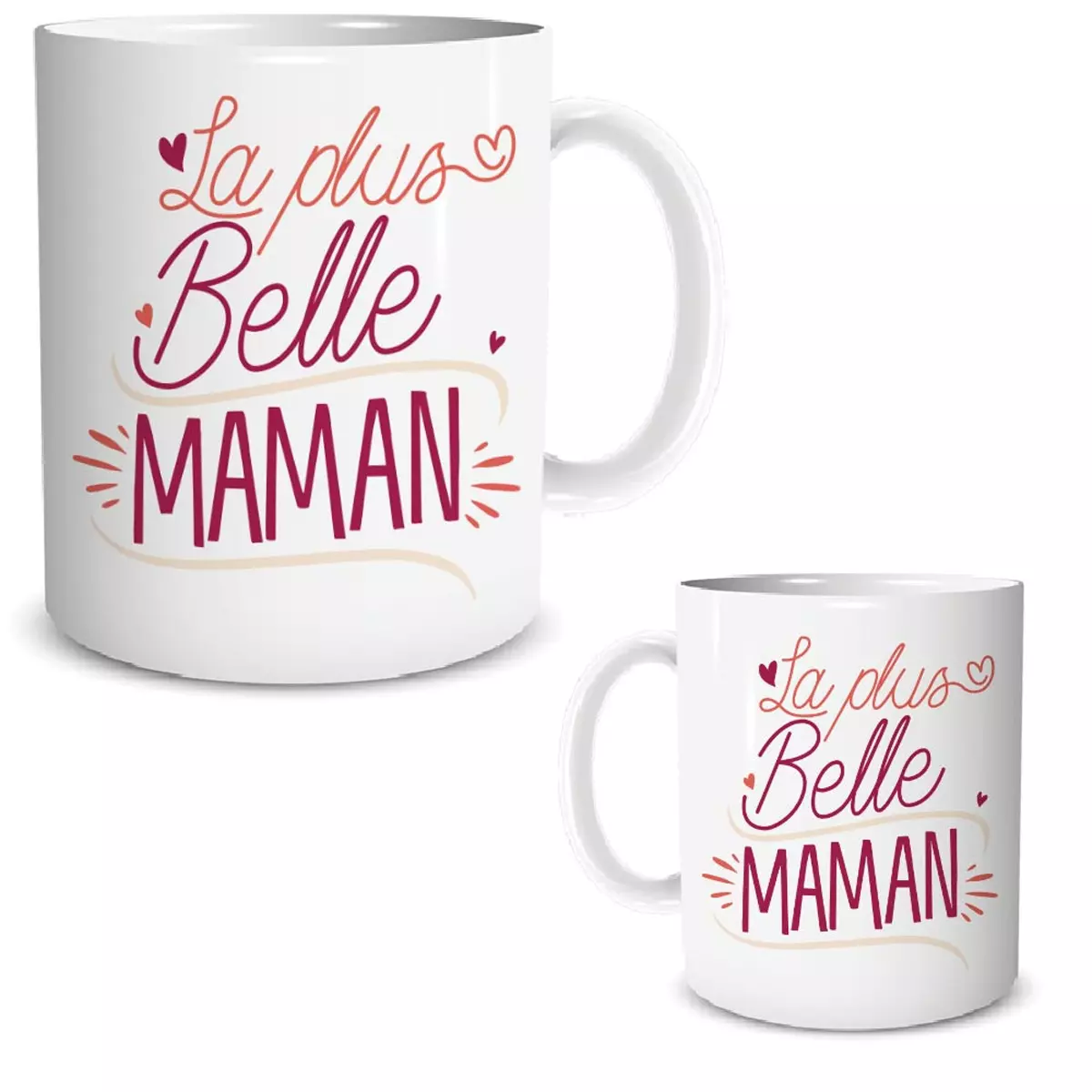 Les Trésors De Lily Mug Tendresse 'La Plus Belle Maman' Blanc Rose 95x80 Mm [A3783]