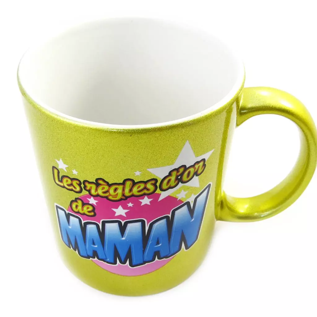 Les Trésors De Lily Mug Tendresse 'Les Règles D'or De Maman' Doré 90x85 Mm [M5086]