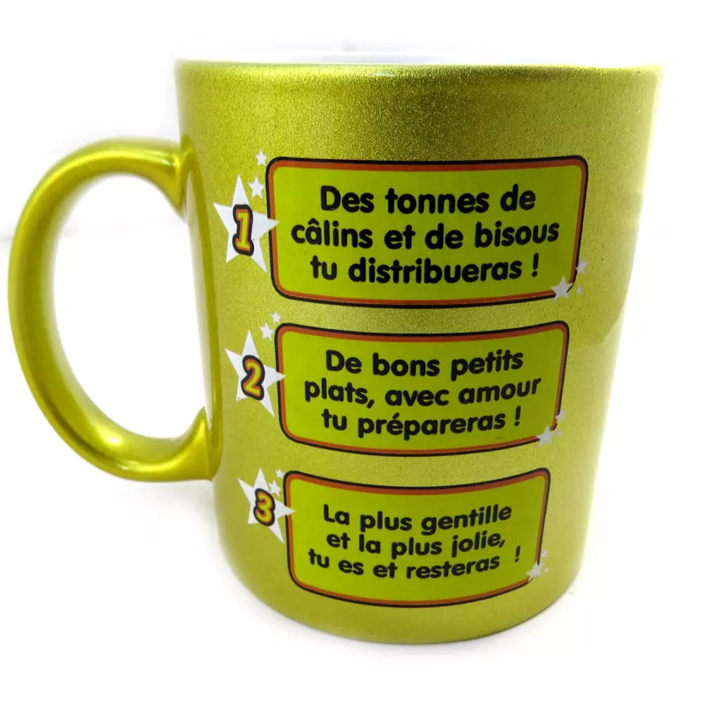 Les Trésors De Lily Mug Tendresse 'Les Règles D'or De Maman' Doré 90x85 Mm [M5086]