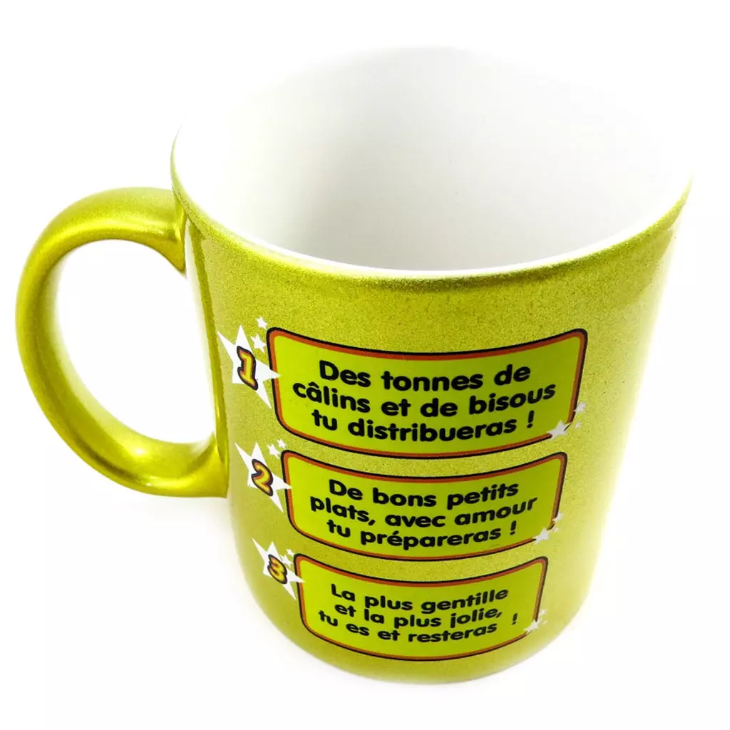 Les Trésors De Lily Mug Tendresse 'Les Règles D'or De Maman' Doré 90x85 Mm [M5086]