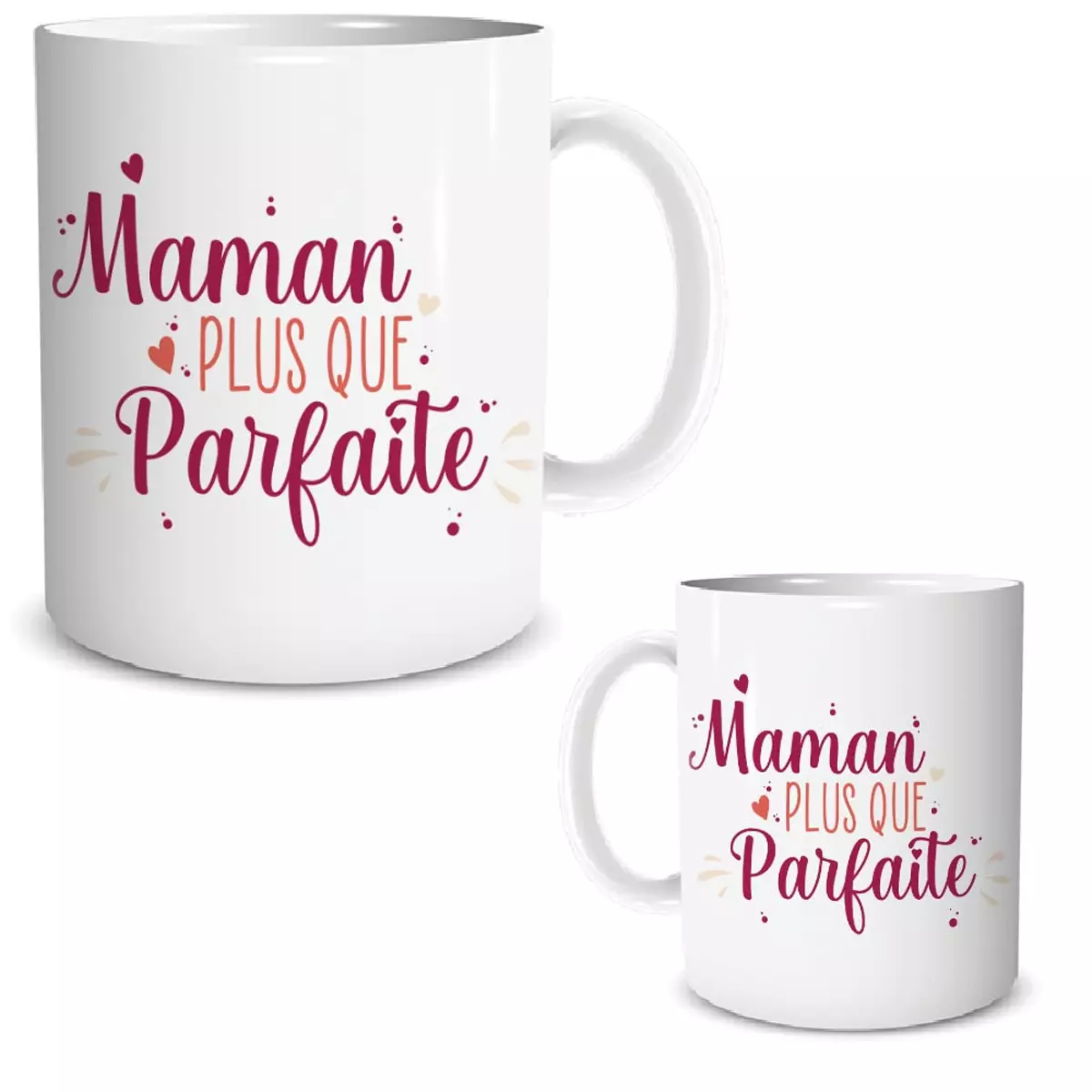 Les Trésors De Lily Mug Tendresse 'Maman Plus Que Parfaite' Blanc Rose 95x80 Mm [A3785]