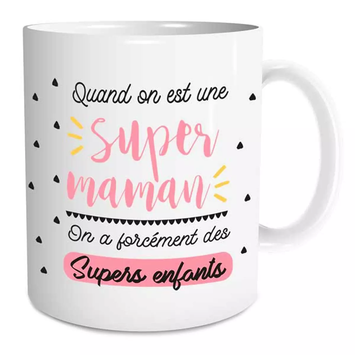 les trésors de lily Mug tendresse 'Quand on est une Super Maman on a forcément des Supers Enfants' 95x80 mm [Q6735]