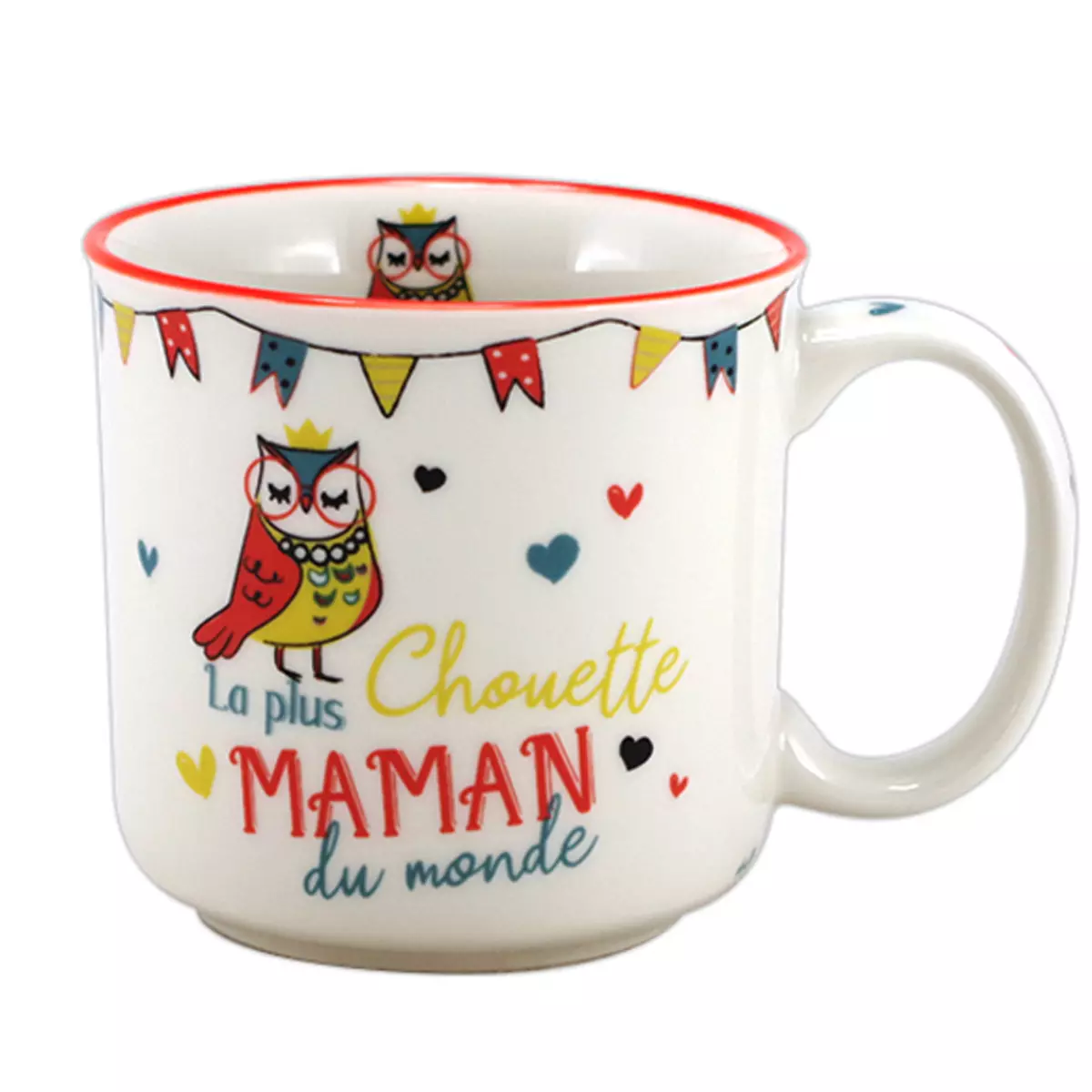 Les Trésors De Lily Mug Timbale Porcelaine 'Maman' (la Plus Chouette Maman Du Monde) 86x84 Mm (30 Cl) [R6805]