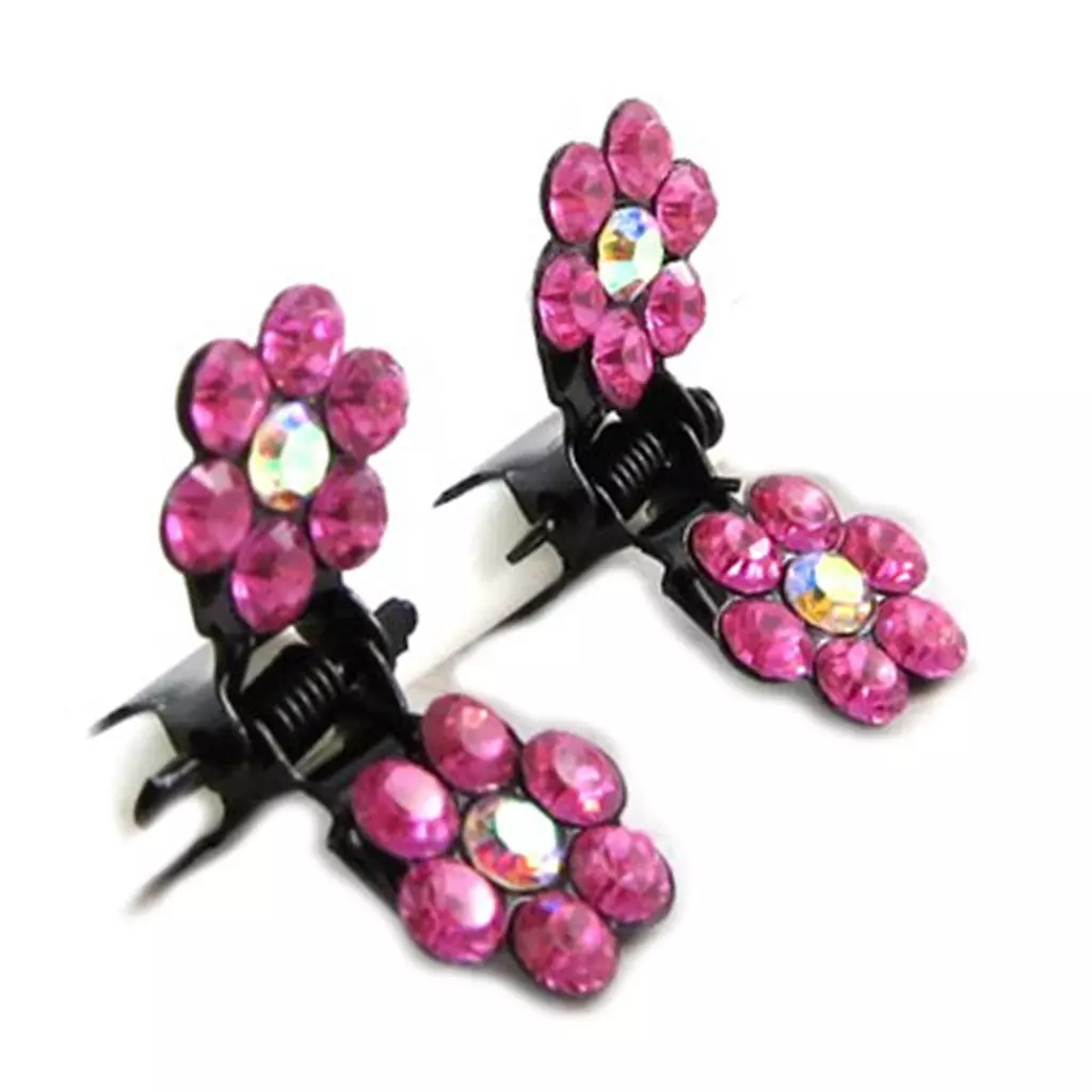 Les Trésors De Lily Paire Minis Pinces 'Arégonde' Rose (fleurs) 8 Mm [R5301]