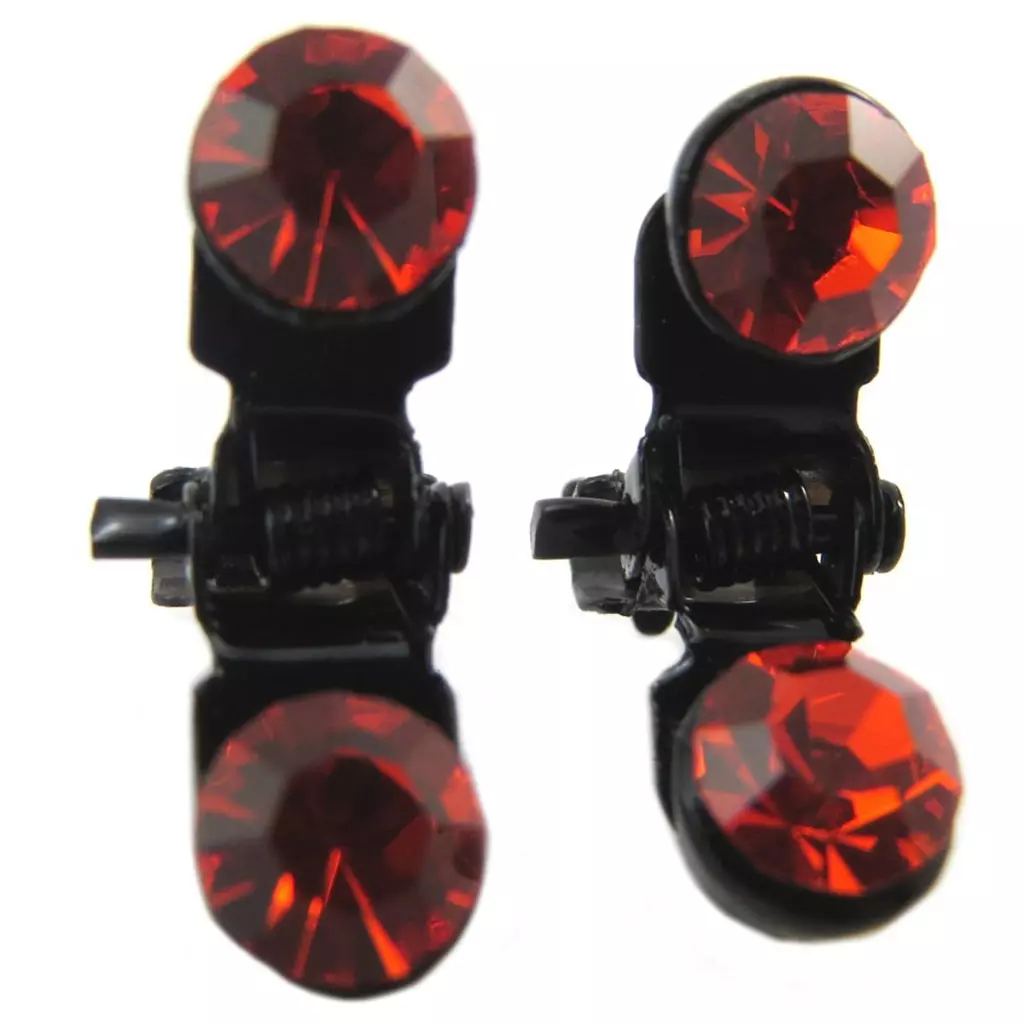 Les Trésors De Lily Paire Minis Pinces 'Sissi' Rouge 7 Mm [P5920]