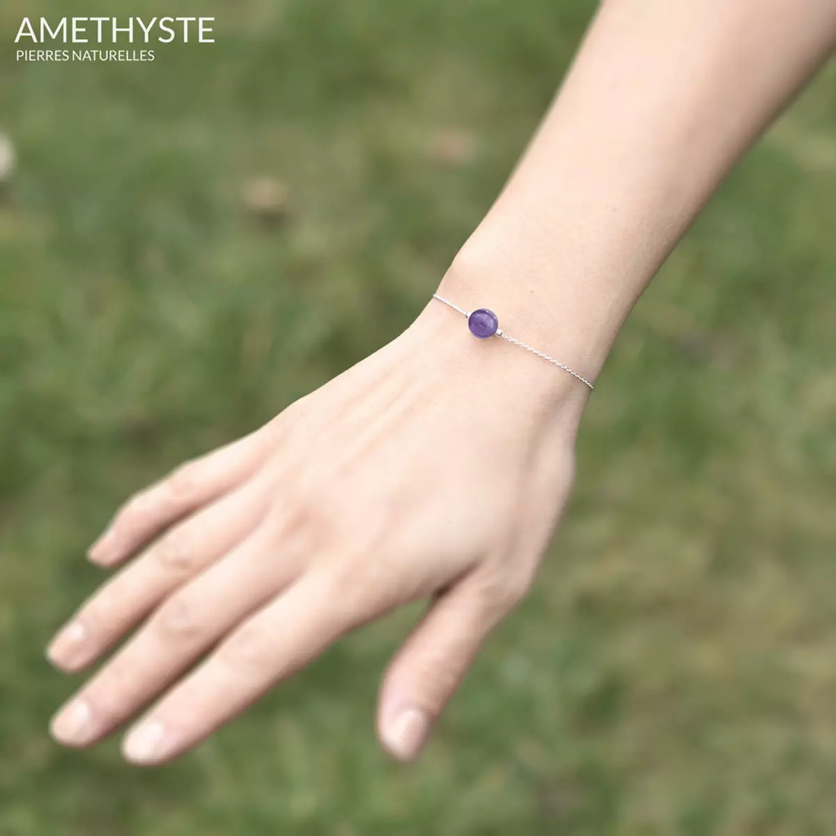 Les Trésors De Lily Parure Argent Artisanal 'Mineralia' Améthyste Argenté 10 Et 8 Mm (collier & Bracelet) [R5980]