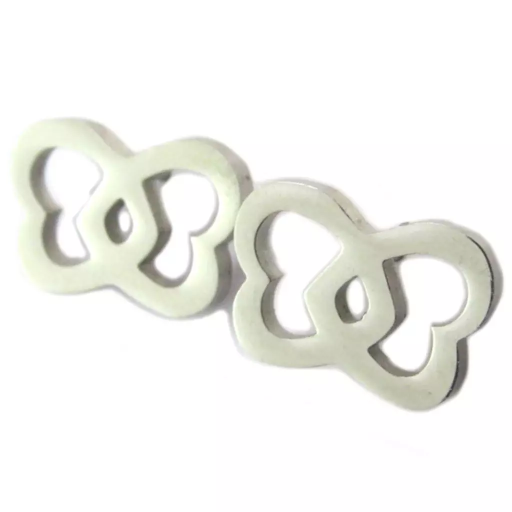 Les Trésors De Lily Parure Collier + Boucles Acier 'Love' Argenté [P4896]
