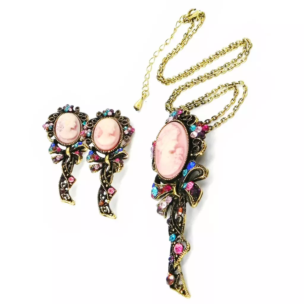 Les Trésors De Lily Parure Créateur 'Camee' Multicolore 75x32 Mm [I3832]