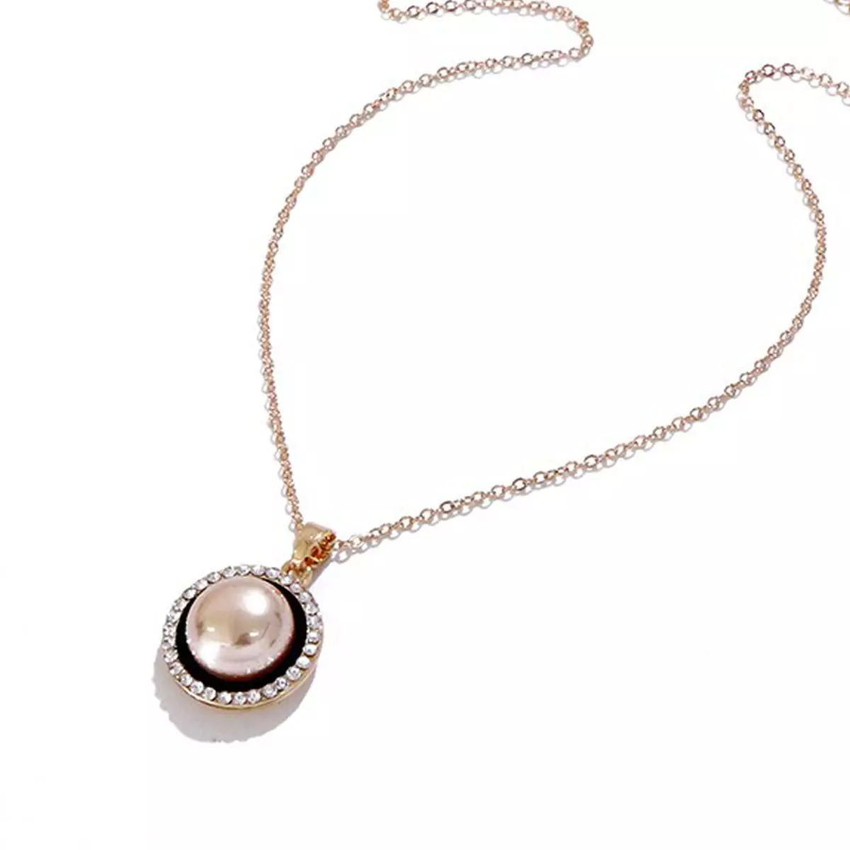 Les Trésors De Lily Parure Créateur 'Catherine' Beige Doré 45 Cm 2 Cm [R7288]
