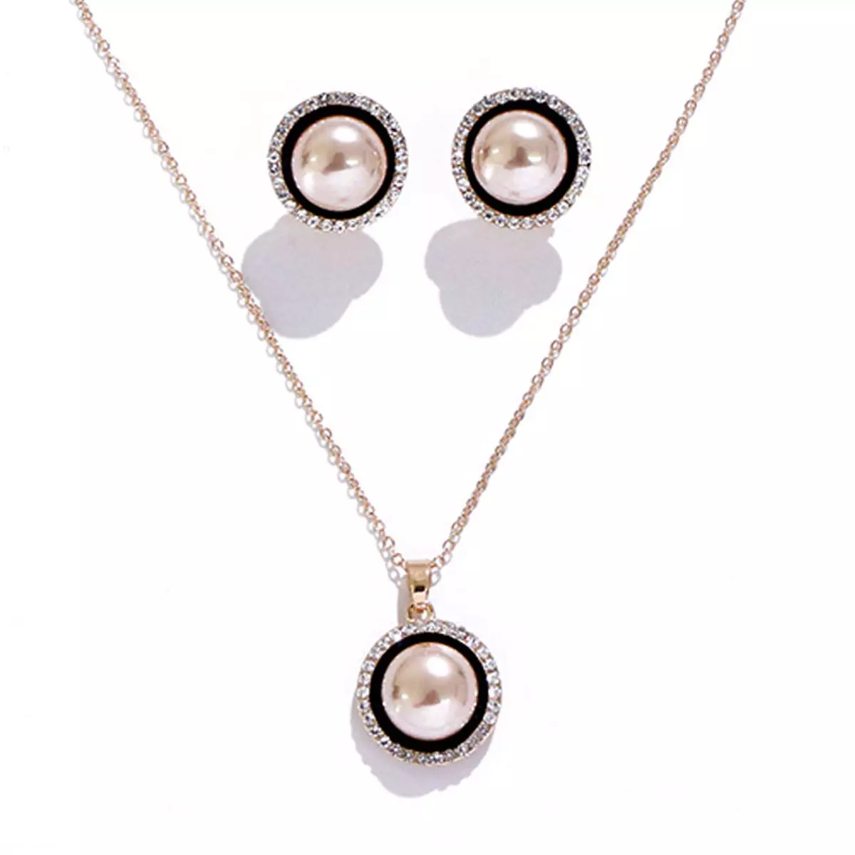 Les Trésors De Lily Parure Créateur 'Catherine' Beige Doré 45 Cm 2 Cm [R7288]