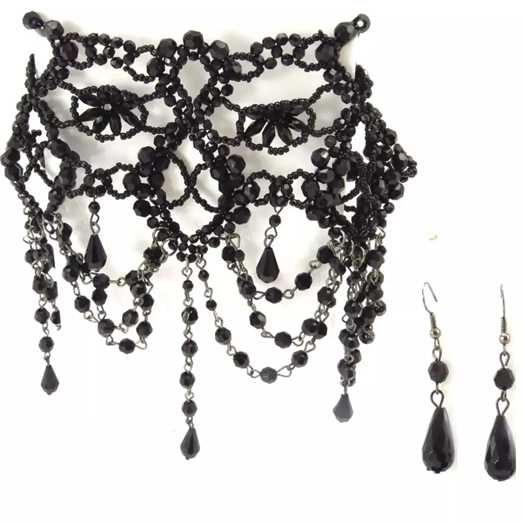 les trésors de lily Parure créateur 'Courtisanes' noir [K6563]