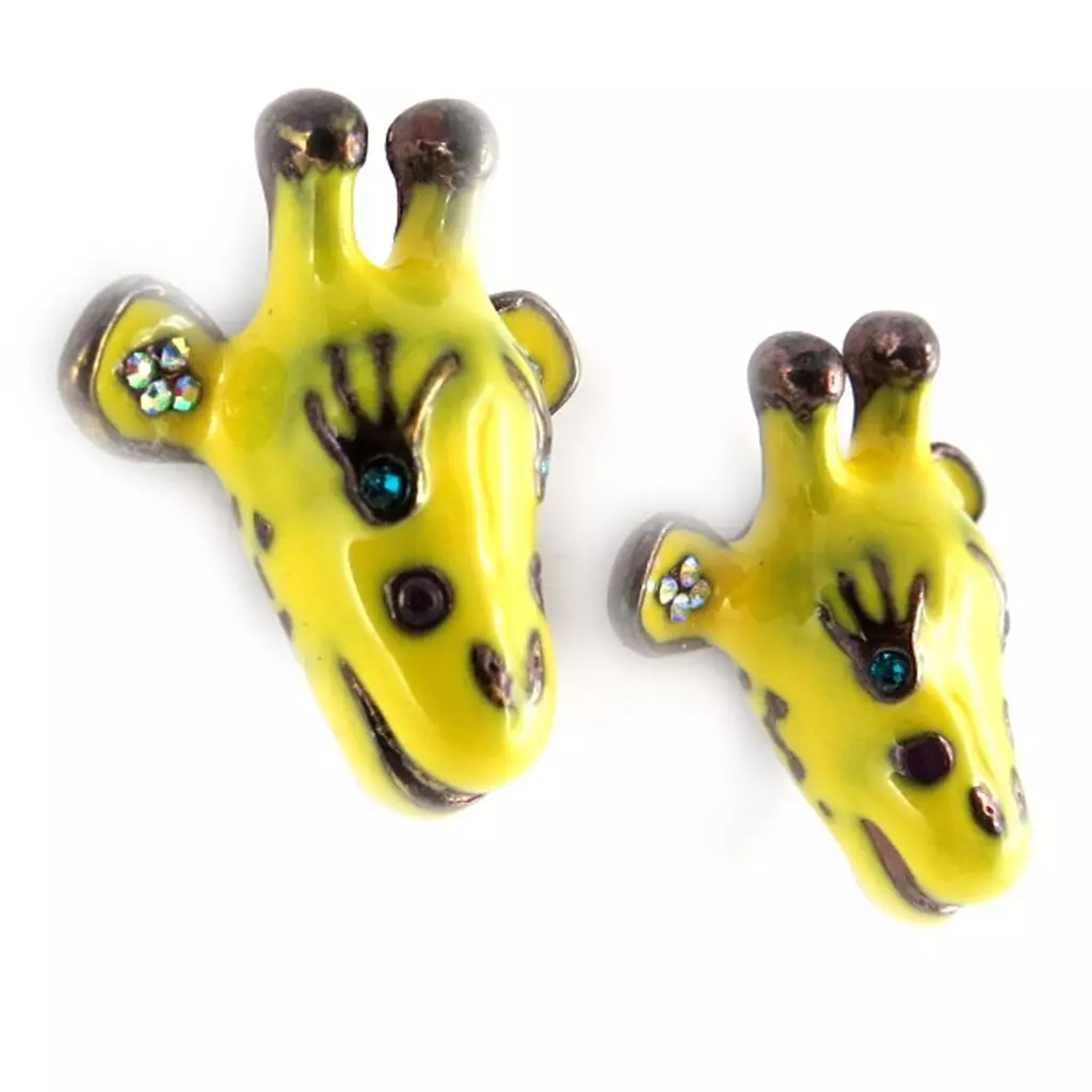 Les Trésors De Lily Parure Créateur 'Girafes' Jaune Doré [K9219]