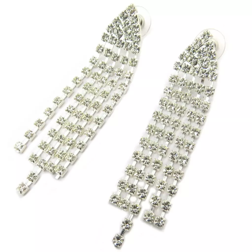 Les Trésors De Lily Parure Créateur 'Sissi' Blanc (collier + Boucles) [P4788]