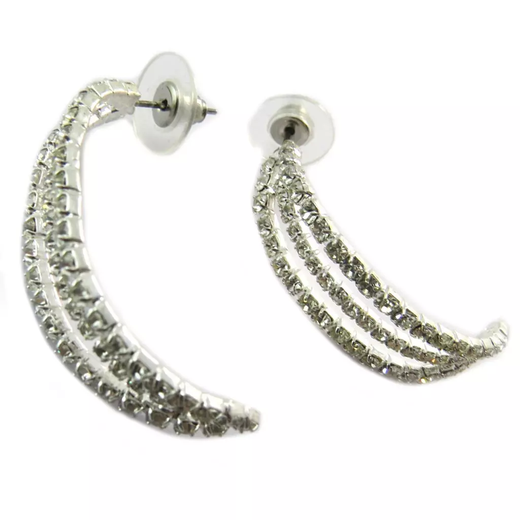 Les Trésors De Lily Parure Créateur 'Sissi' Blanc (collier + Boucles) [P4792]