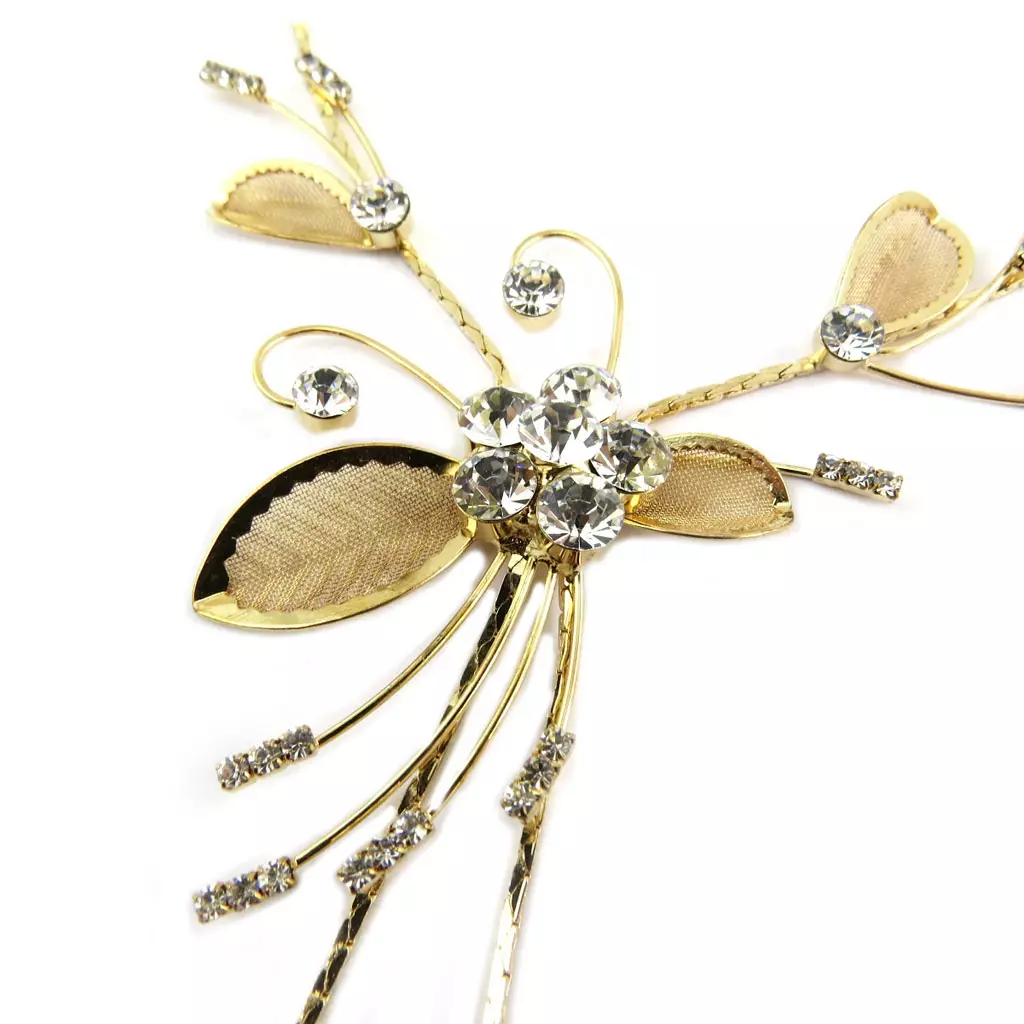 Les Trésors De Lily Parure Créateur 'Sissi' Blanc Doré Rosé (collier + Boucles) [P7274]