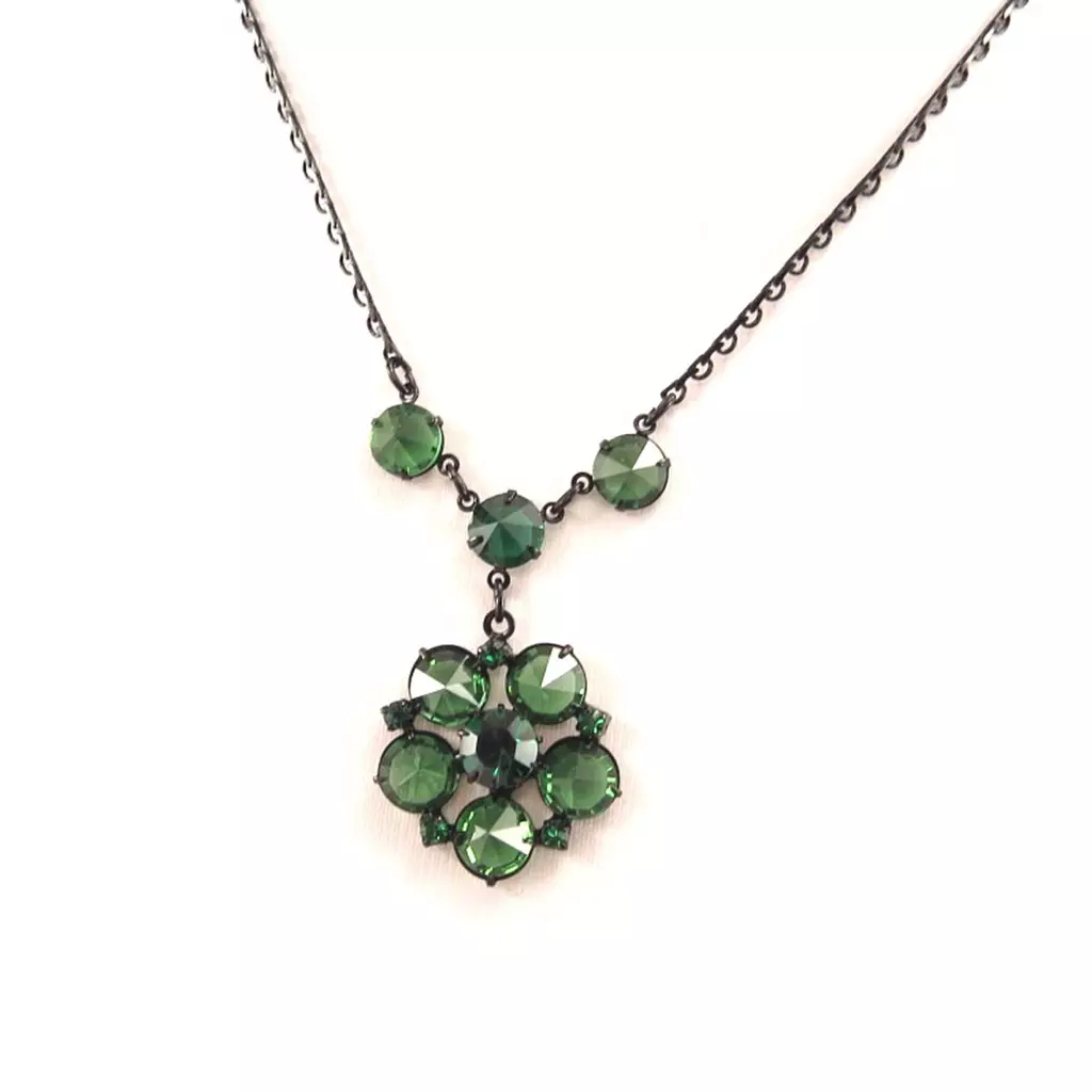Les Trésors De Lily Parure Créateur 'Sissi' Vert Noir [K7251]