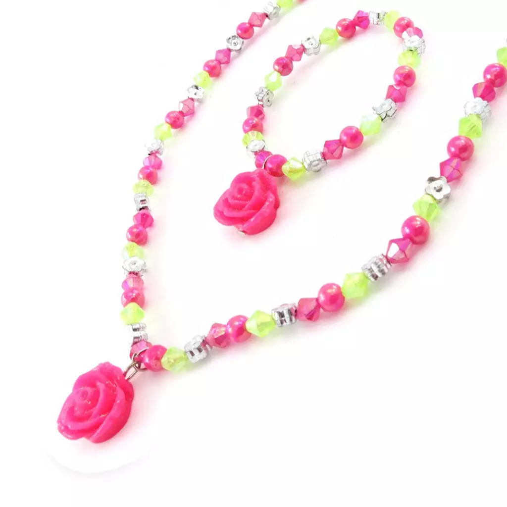 Les Trésors De Lily Parure 'Princesse' Rose Vert [J2003]