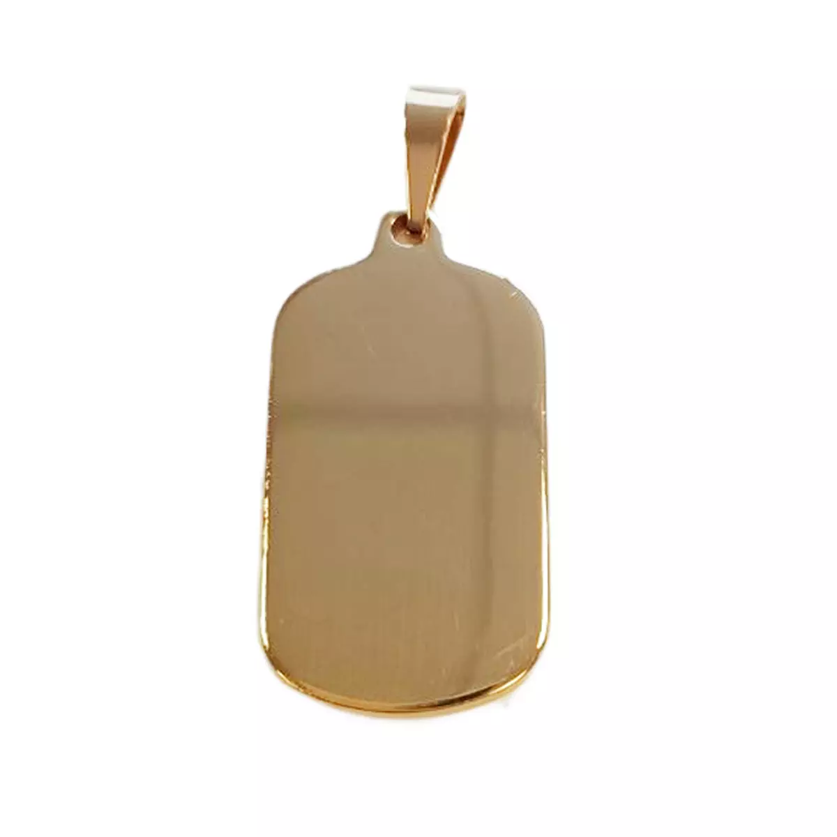 les trésors de lily Pendentif acier 'Plaque Américaine' doré 40x25 mm [R8068]