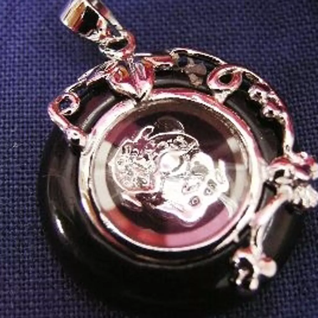 Les Trésors De Lily Pendentif Argent 'Agate' Noir Argenté [E5173]