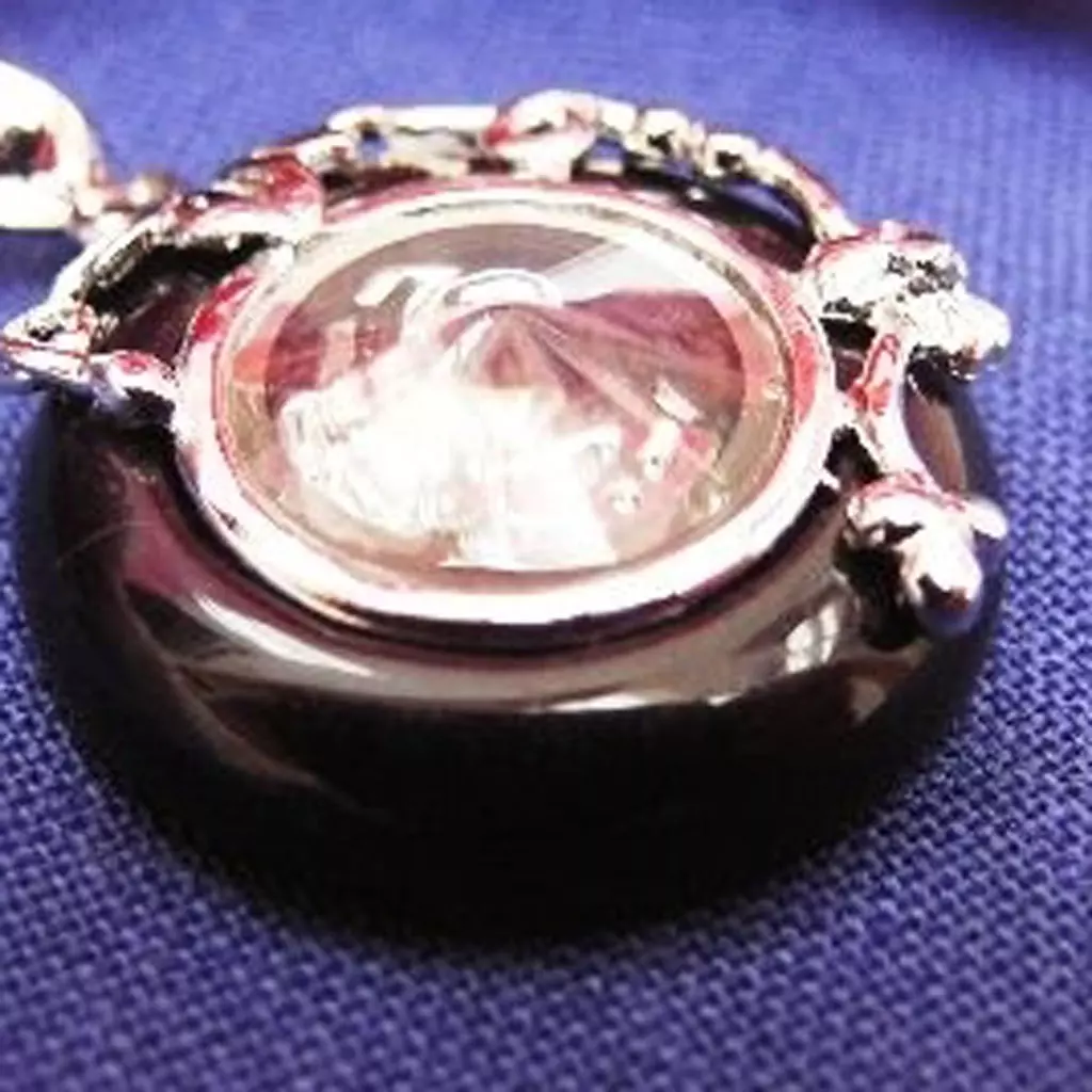 Les Trésors De Lily Pendentif Argent 'Agate' Noir Argenté [E5173]