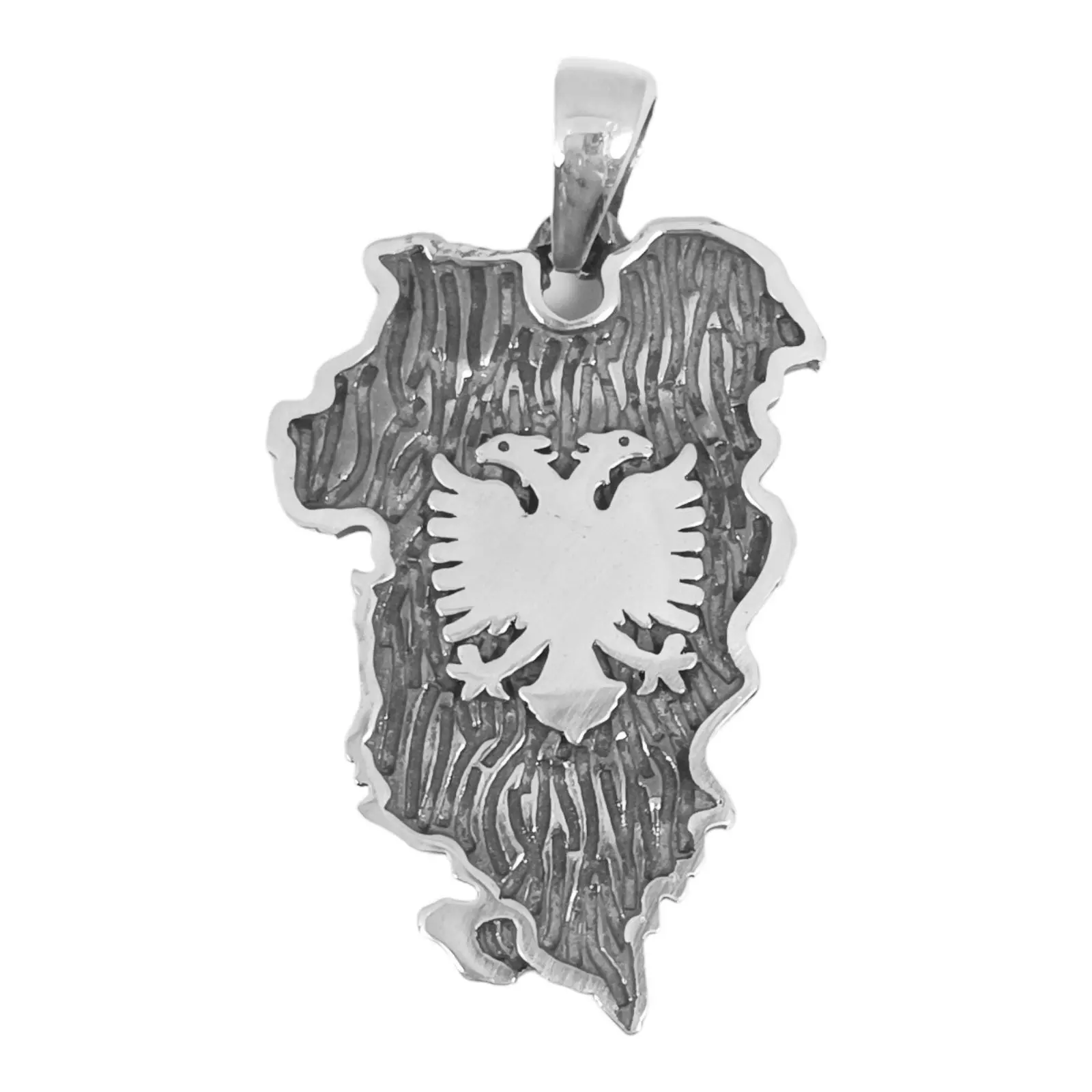 Les Trésors De Lily Pendentif Argent 'Aigle Bicéphale' Argenté Vieilli 28x19 Mm [S0411]