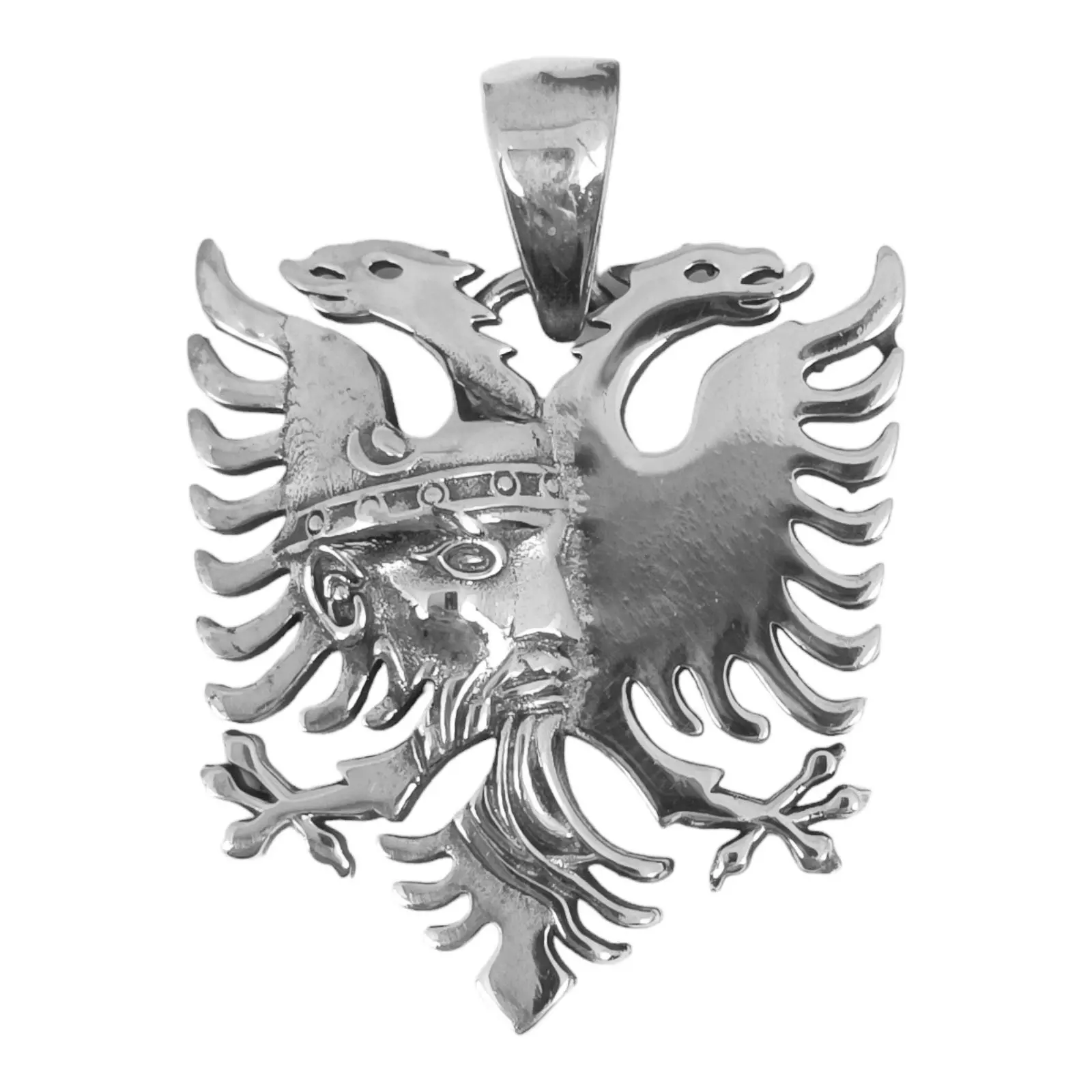 les trésors de lily Pendentif Argent 'Aigle Bicéphale' argenté vieilli 28x25 mm [S0413]