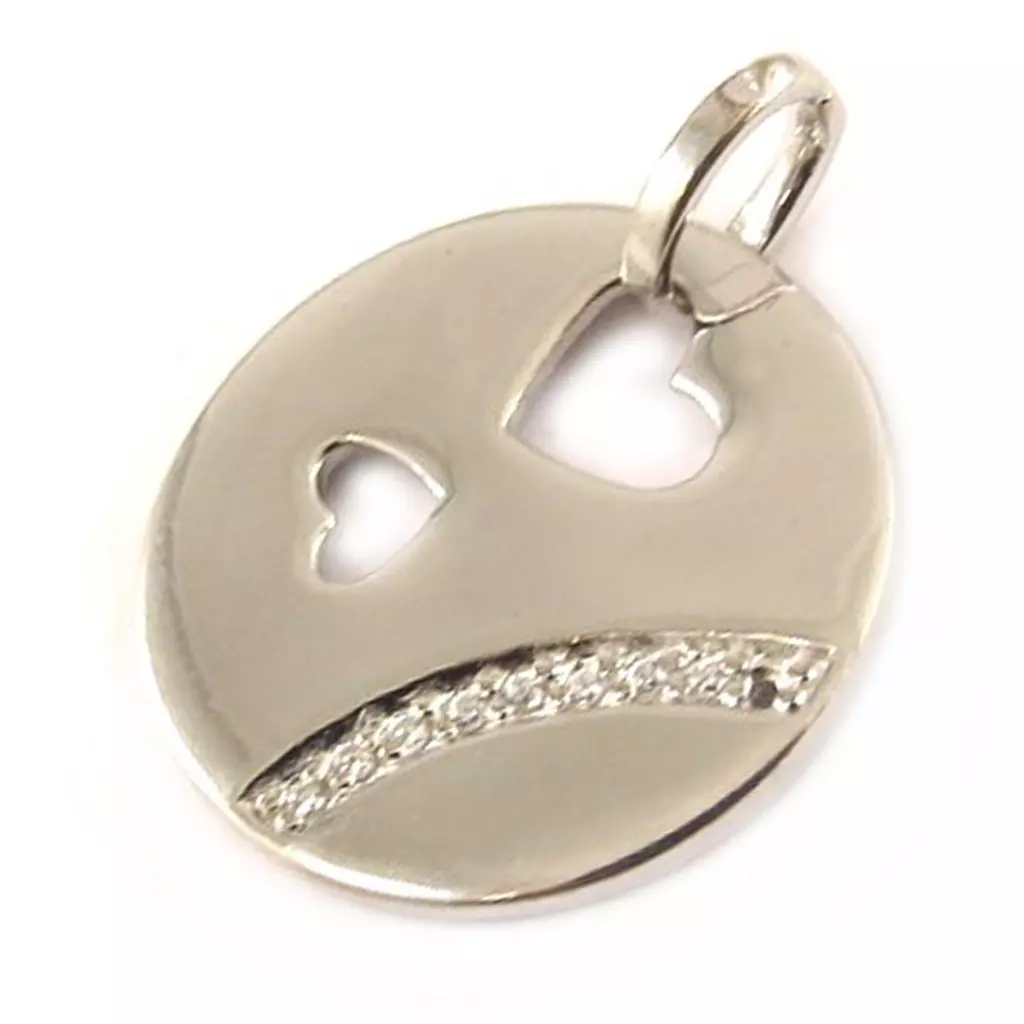 les trésors de lily Pendentif Argent 'Allégorie en Coeurs' [D4597]