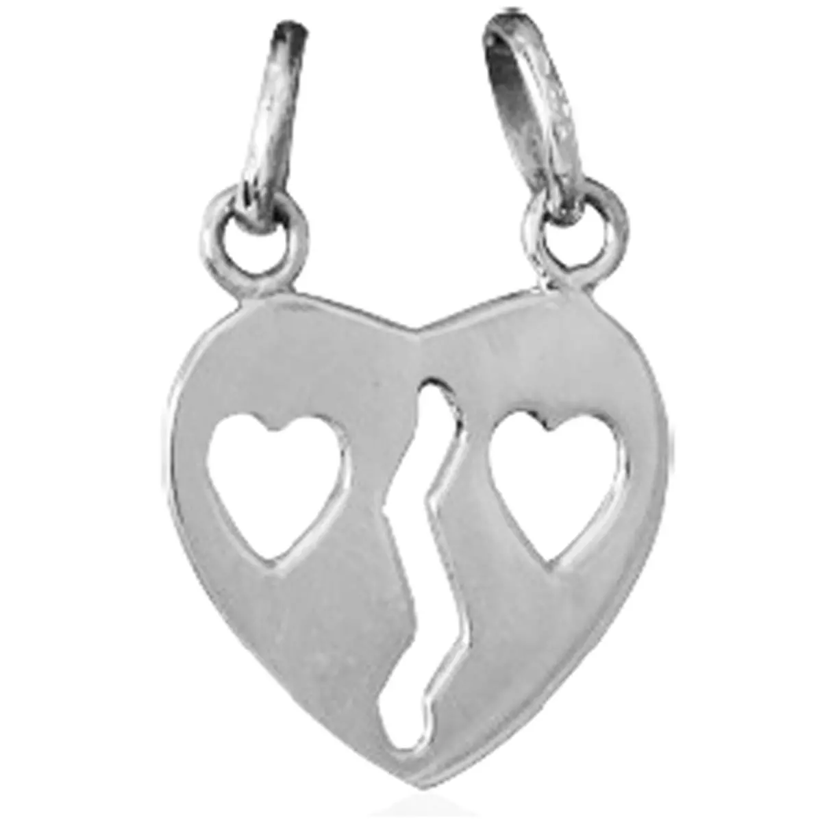 les trésors de lily Pendentif Argent 'Âmes Soeurs' argenté (rhodié) 15x15 mm [R4122]