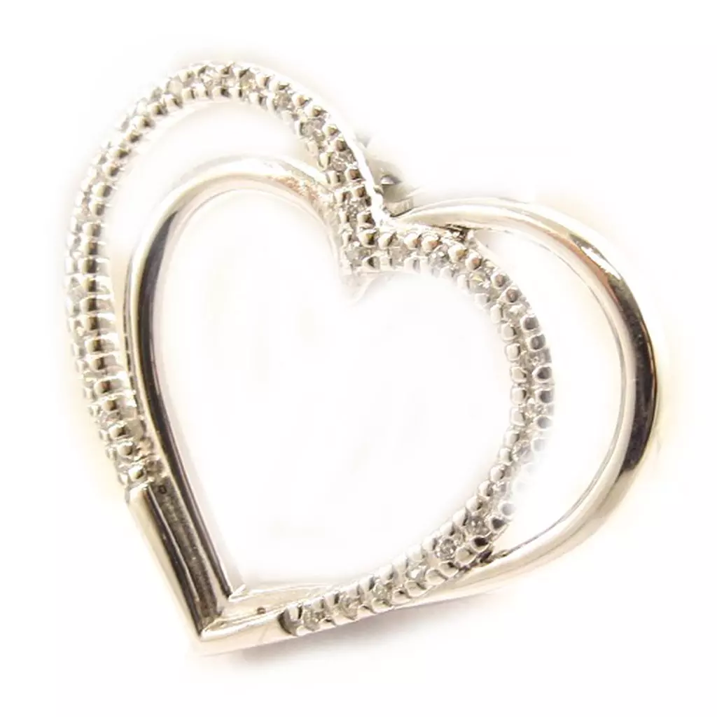 Les Trésors De Lily Pendentif Argent 'Amour Sublime' Blanc Argenté (rhodié) 30x34 Mm [D8022]
