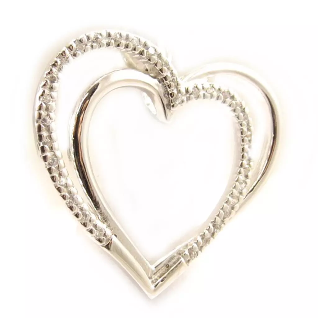 Les Trésors De Lily Pendentif Argent 'Amour Sublime' Blanc Argenté (rhodié) 30x34 Mm [D8022]