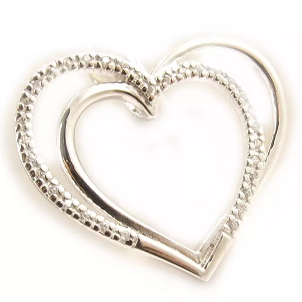 Les Trésors De Lily Pendentif Argent 'Amour Sublime' Blanc Argenté (rhodié) 30x34 Mm [D8022]