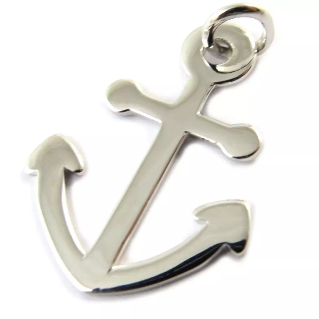 Les Trésors De Lily Pendentif Argent 'Ancre Marine' Argenté (rhodié) 25x19 Mm [P0724]