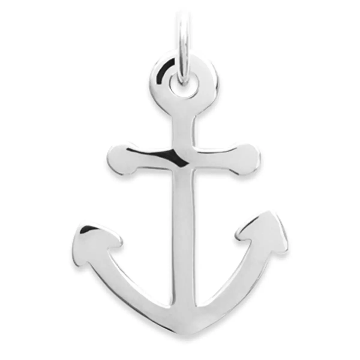 les trésors de lily Pendentif argent 'Ancre Marine' argenté (rhodié) 25x19 mm [P0724]
