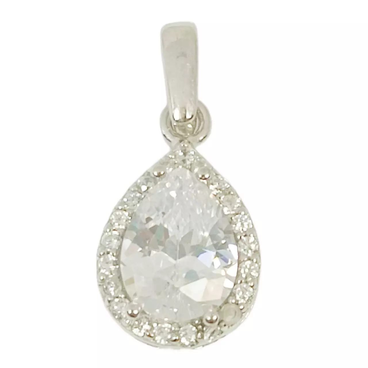 les trésors de lily Pendentif Argent 'Arégonde' blanc argenté (rhodié) 10x8 mm [S0015]