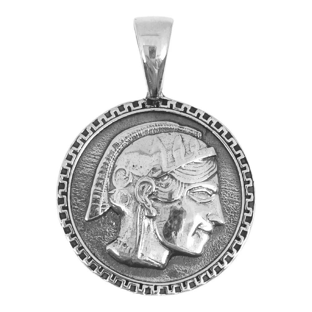 les trésors de lily Pendentif Argent 'Athena Chouette' argenté vieilli 25 mm [S0428]