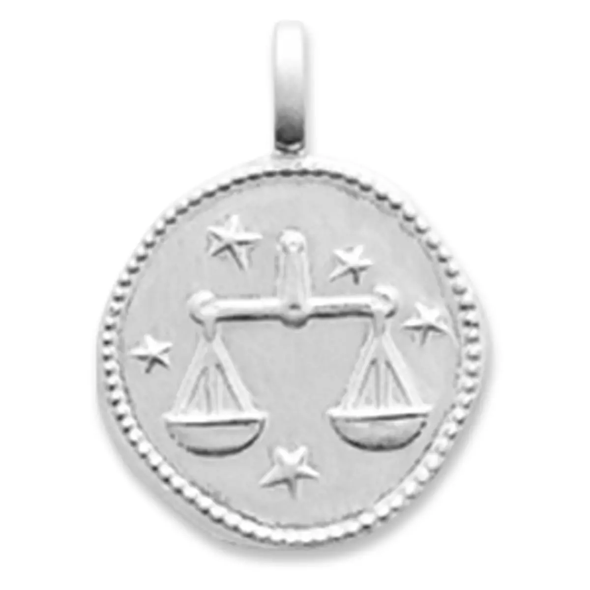 les trésors de lily Pendentif Argent 'Balance' argenté (rhodié) 16 mm [Q8191]